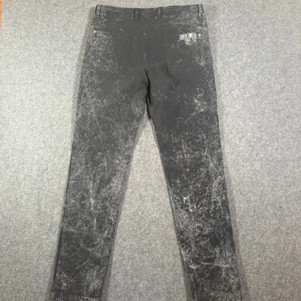 Outlier Bombworks Black Acid Wash Bombtwill Pants Mens 34x34 Made in Portugal
